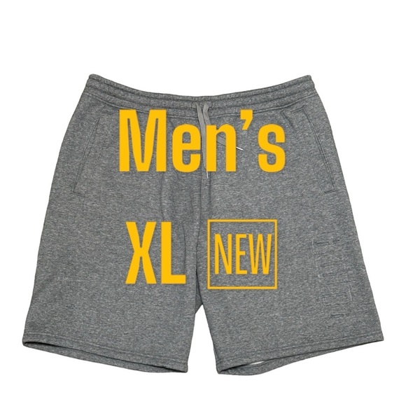 Men's Puma XL Lounge Shorts Athletic Grey Gray Side Active 2 Pocket Logo NWOT - Picture 2 of 9